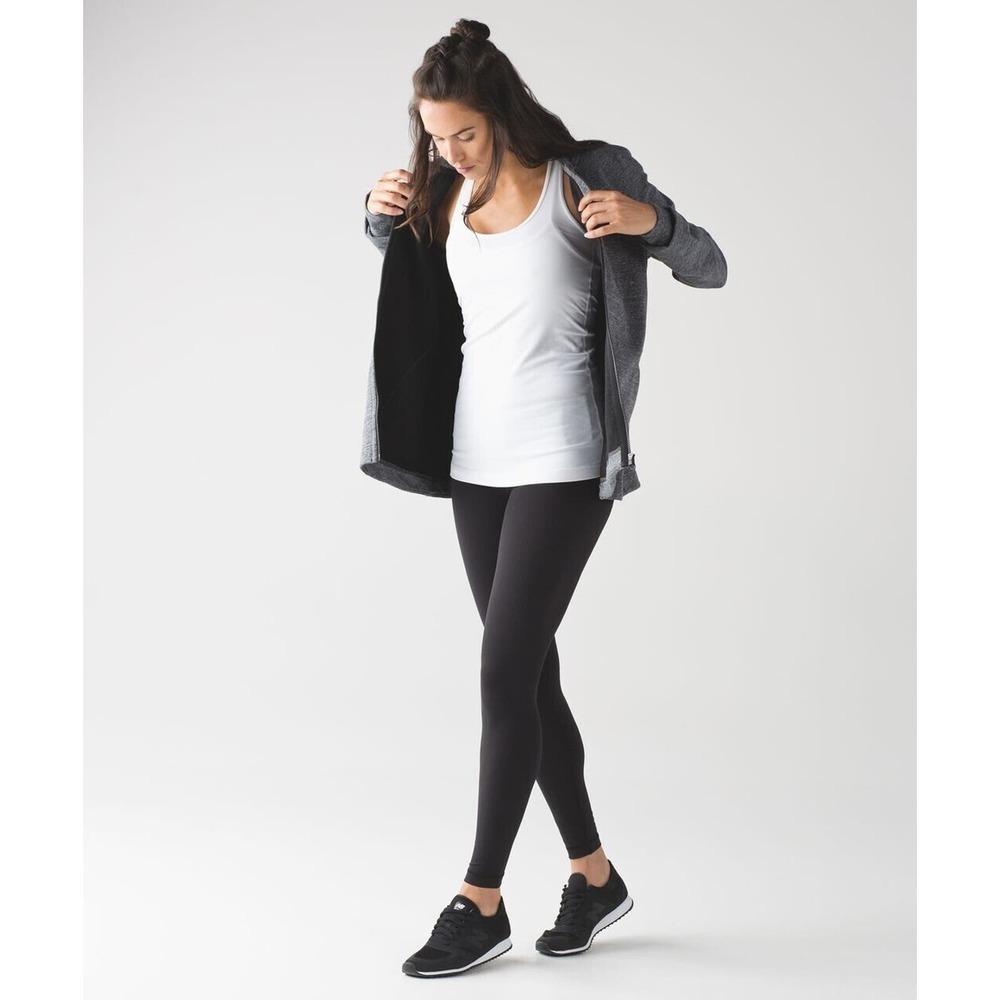 Lululemon Pleat To Street Bomber Jacket Heathered Gray Women's Size 10 H11148 - Picture 8 of 16